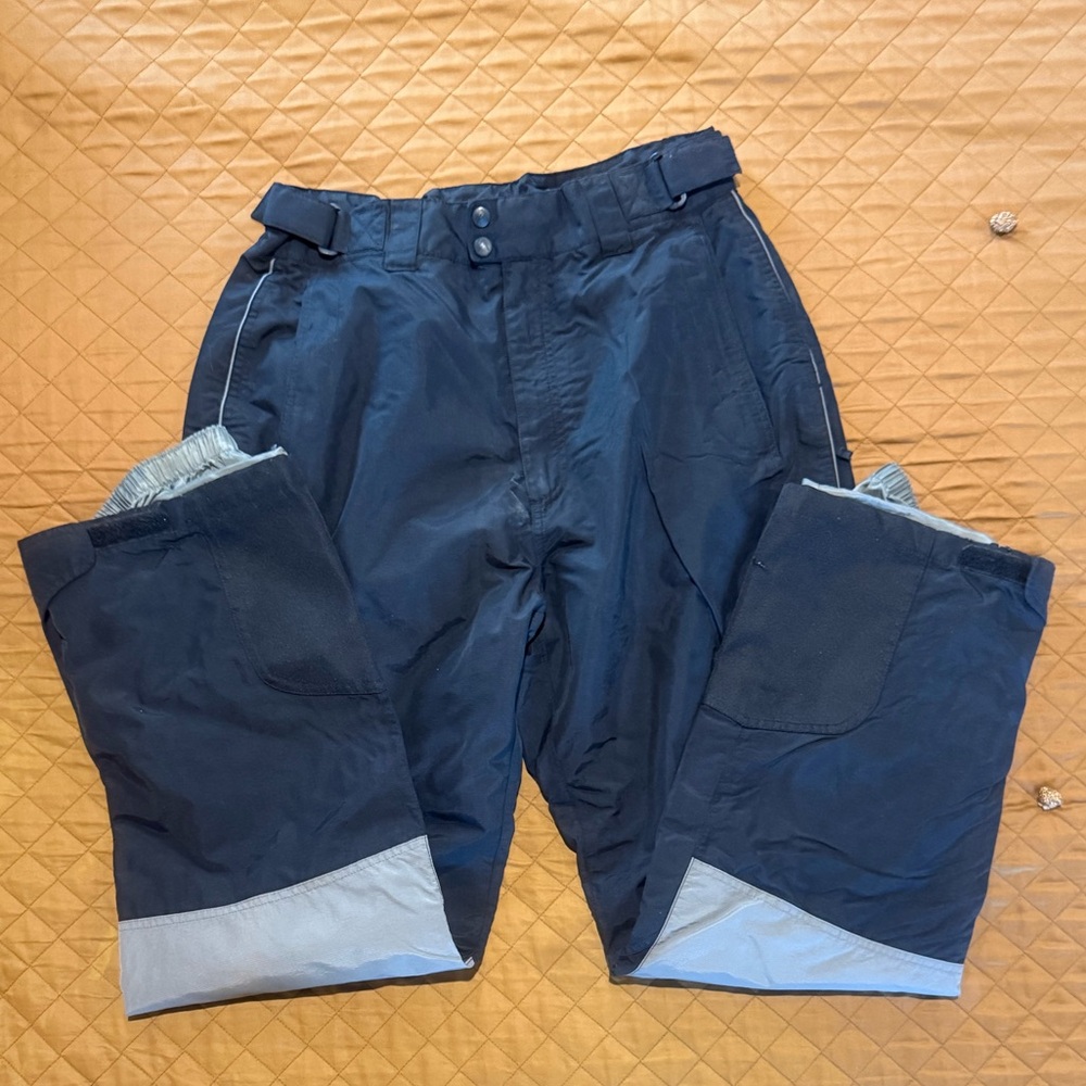 Alpine Design Men's Ski Pants in Black and Light Gray Size Large